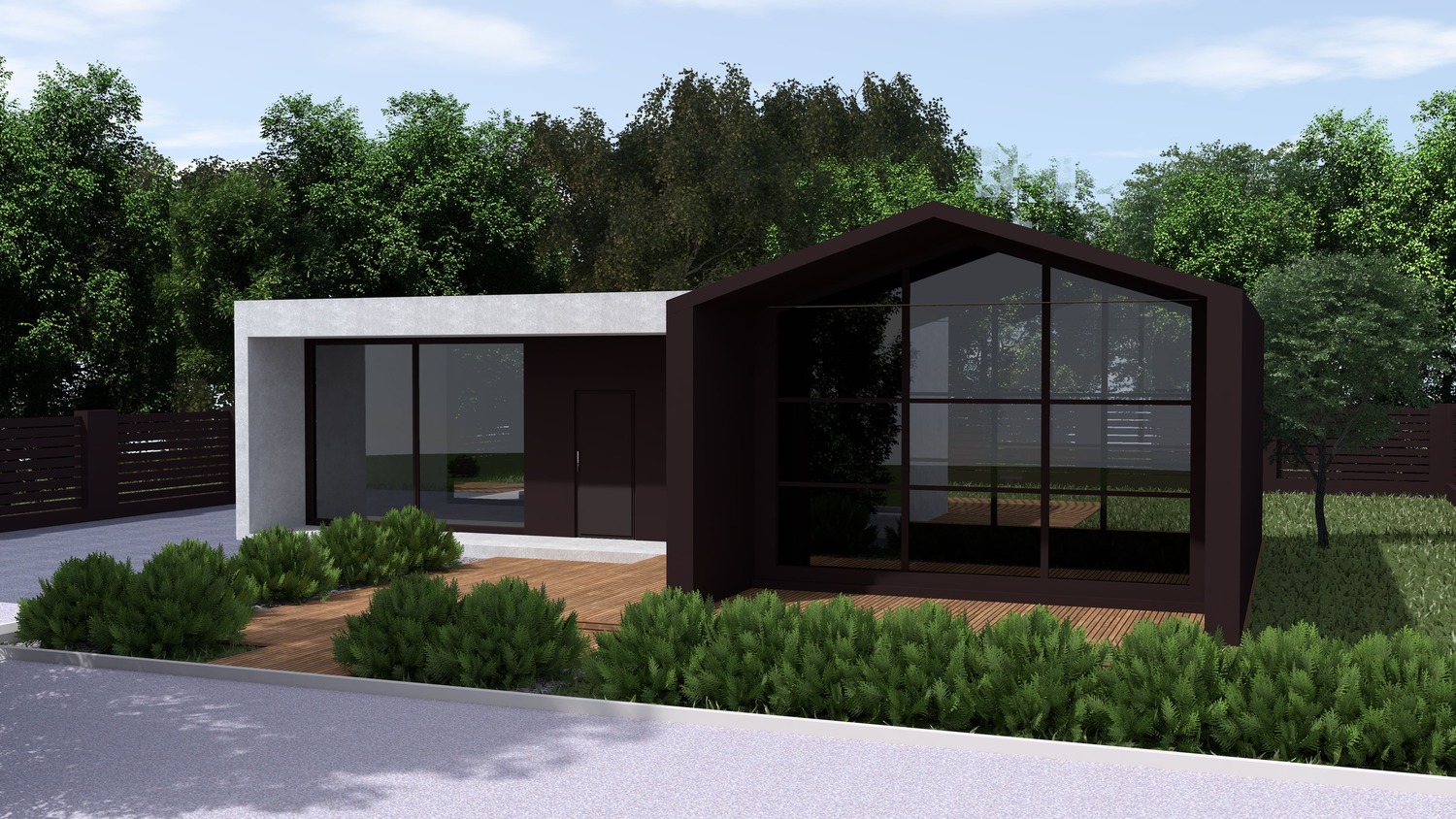 Projection 3D construction neuve fait par un architecte