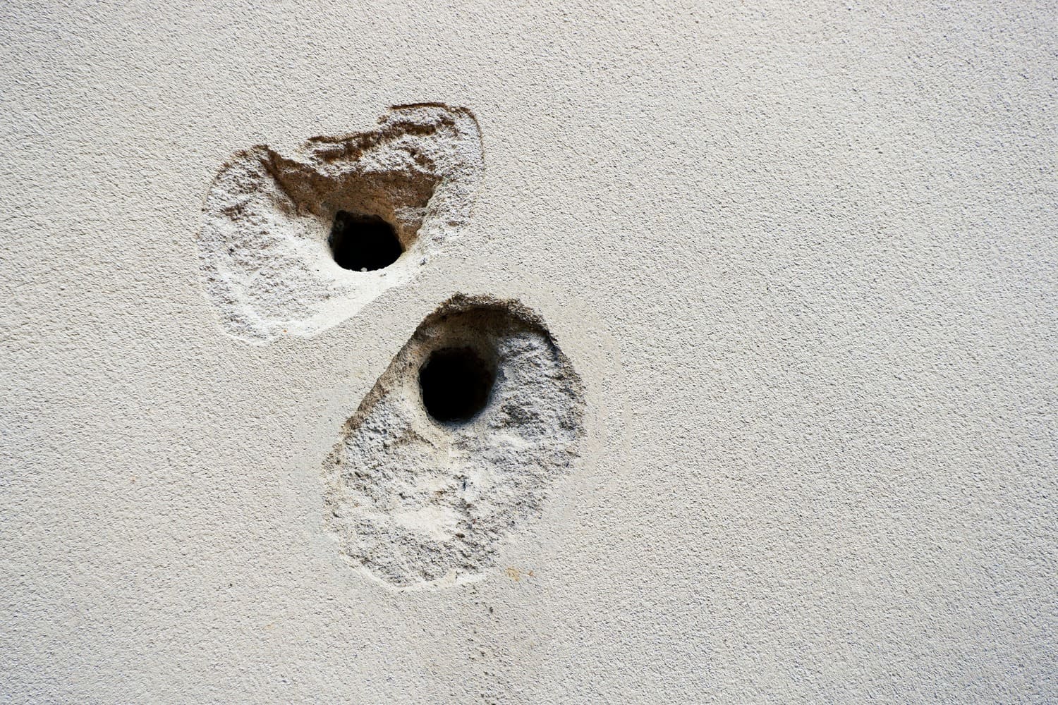 Sondage destructif sur un mur réalisé par un diagnostiqueur